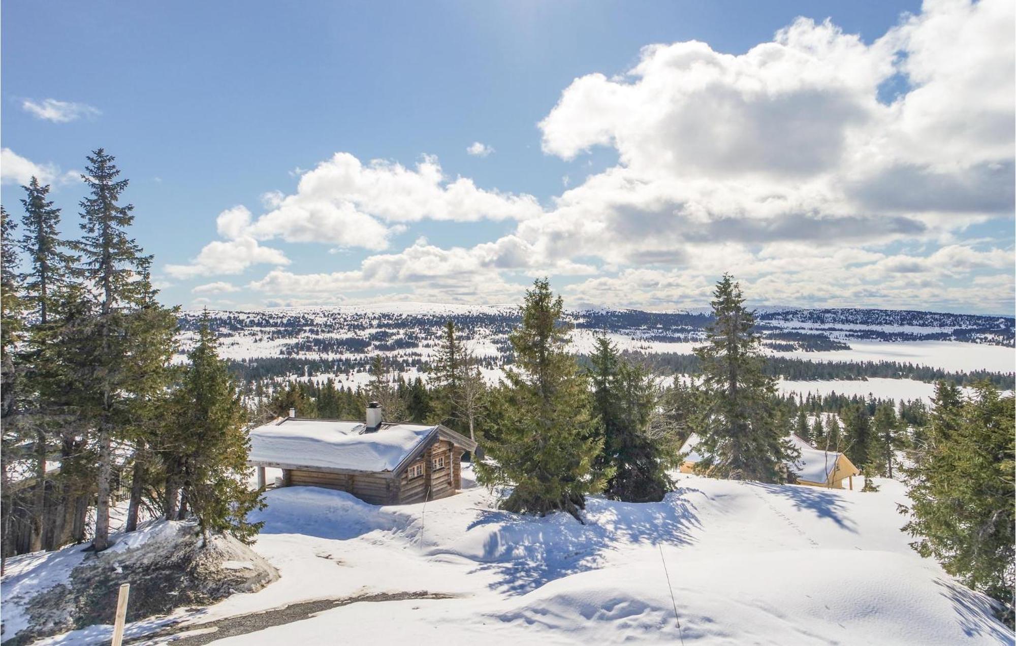 Amazing Home In Sjusjoen With Kitchen Exterior foto