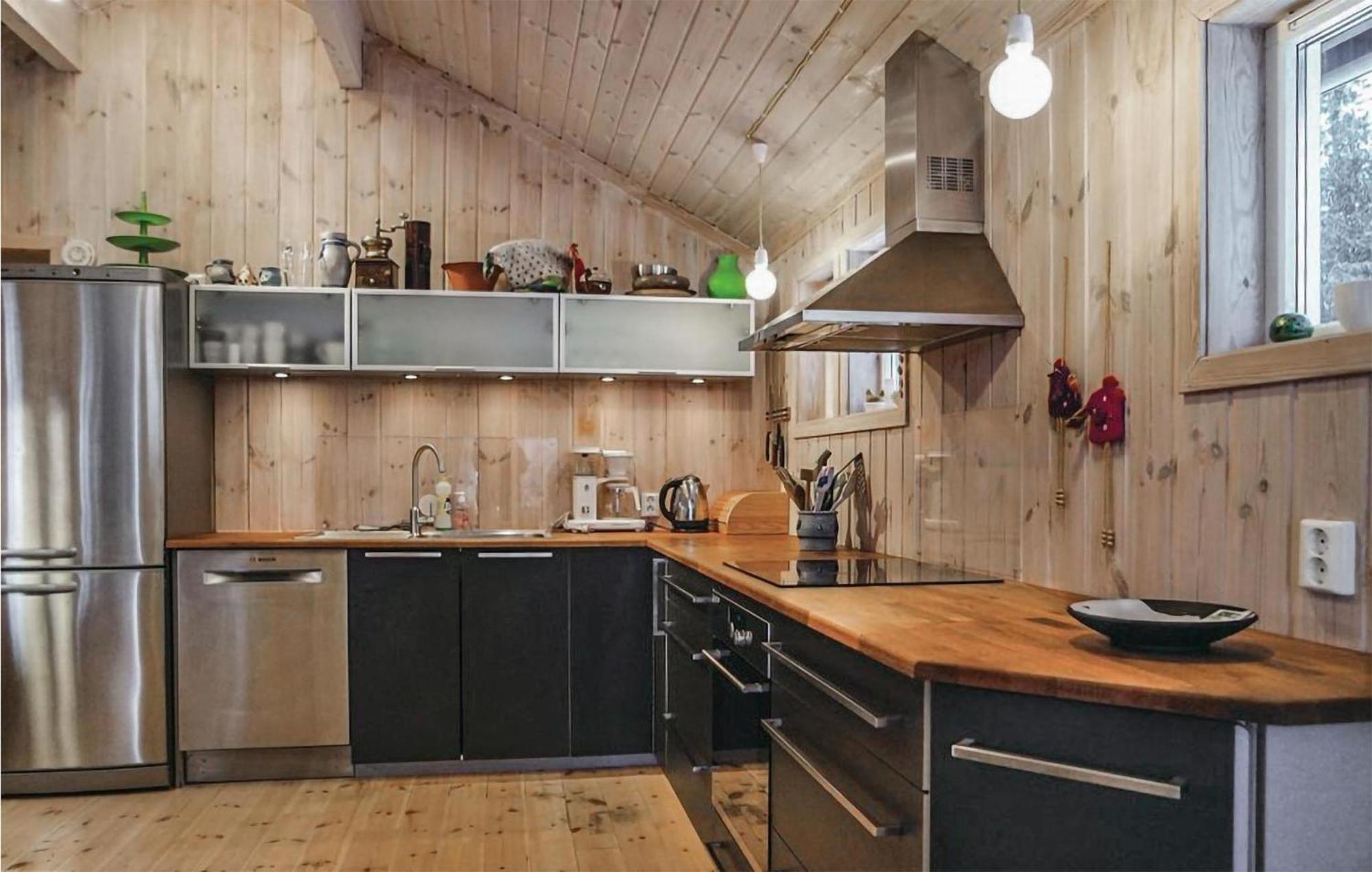 Amazing Home In Sjusjoen With Kitchen Exterior foto
