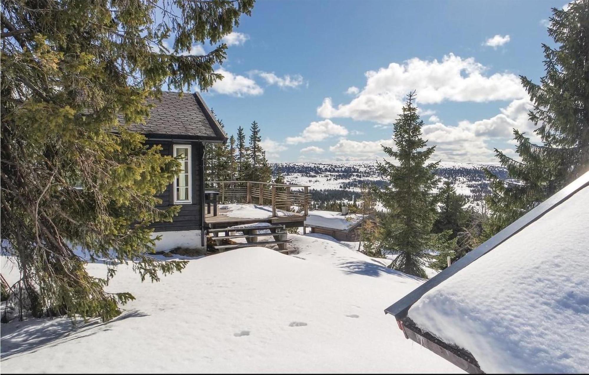 Amazing Home In Sjusjoen With Kitchen Exterior foto